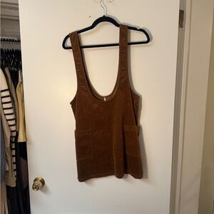 Free People • Corduroy Sleeveless Overall Style Mini Dress • 8
